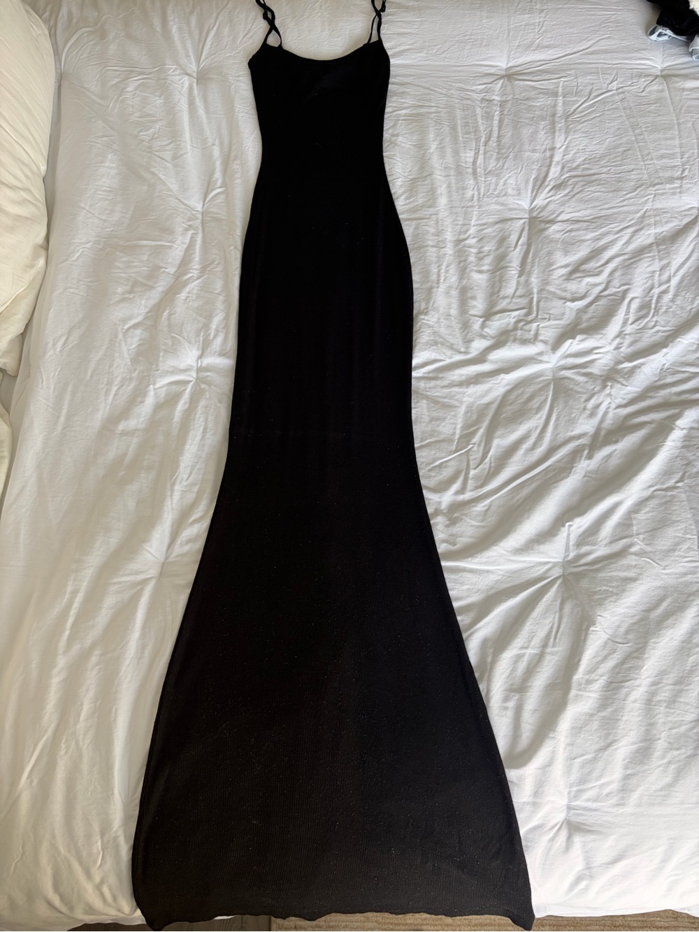 SKIMS Black Maxi Slip Dress